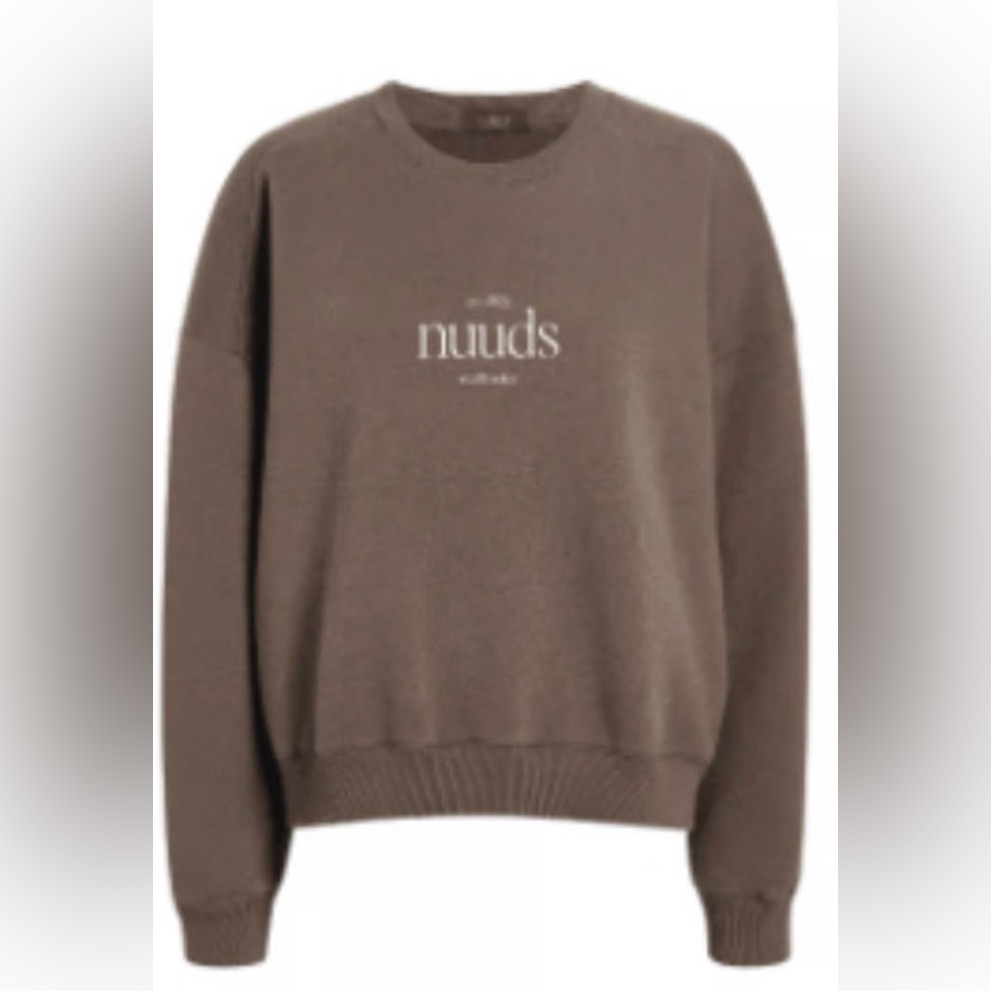 Nuuds Brand New Mocha Sweatshirt With Logo Retail 98  Xl